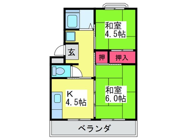 旭ハイツの物件間取画像